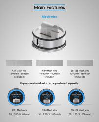 Vandy Vape - Mesh SS316L / Ni80 / Kanthal AI