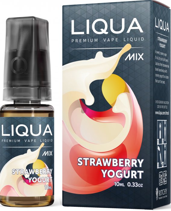 LIQUA Mix - Strawberry Yogurt (Jahodový jogurt) 10ml Síla nikoti