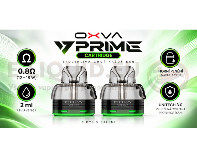 Cartridge OXVA VPrime 2ml -2ks - 0,8ohm