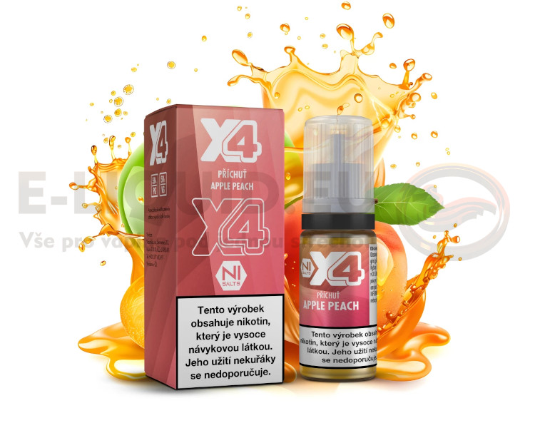X4 10ml - Bar Juice - Jablko a Broskev (Apple Peach)