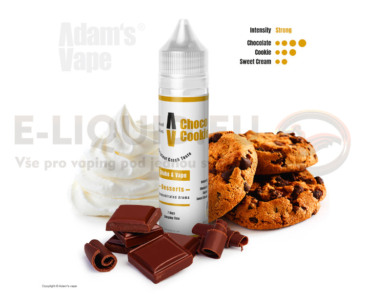 Adams Vape - Příchuť Shake & Vape 12ml - Choco Cookie