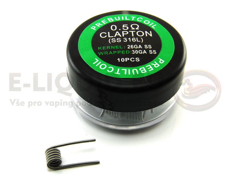 Clapton Coil (SS 316L) 26GA+30GA 0,5ohm (10ks)