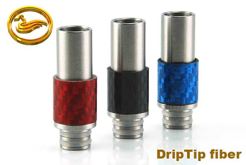 DripTip - nerez/plast vzorovaný barva modrá