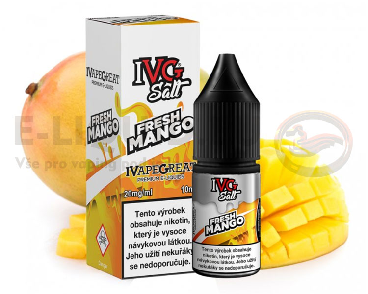 IVG Salt 10ml - Fresh Mango (Šťavnaté mango) obsah nikotinu 20mg