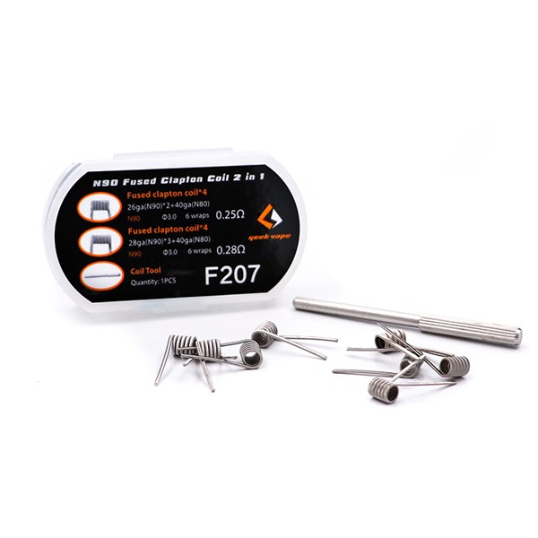 GeekVape N90 Fused Clapton Coil 2in1 - Osm hotových spirálek Ni90/Ni80