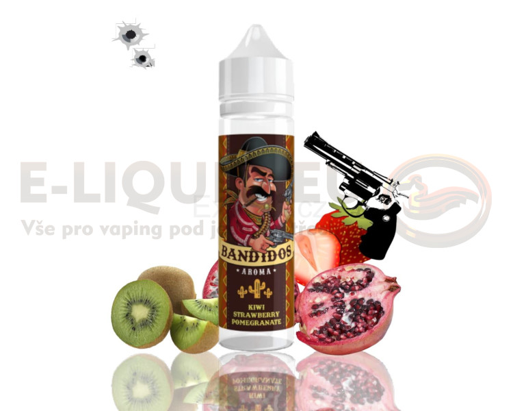 Bandidos - Příchuť Shake&Vape 10ml - Kiwi Strawberry Pomegra