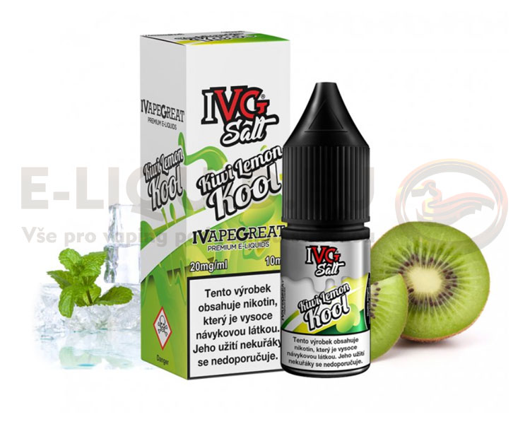 IVG Salt 10ml - Kiwi Lemon Kool (Ledové kiwi s citronem) obsah n