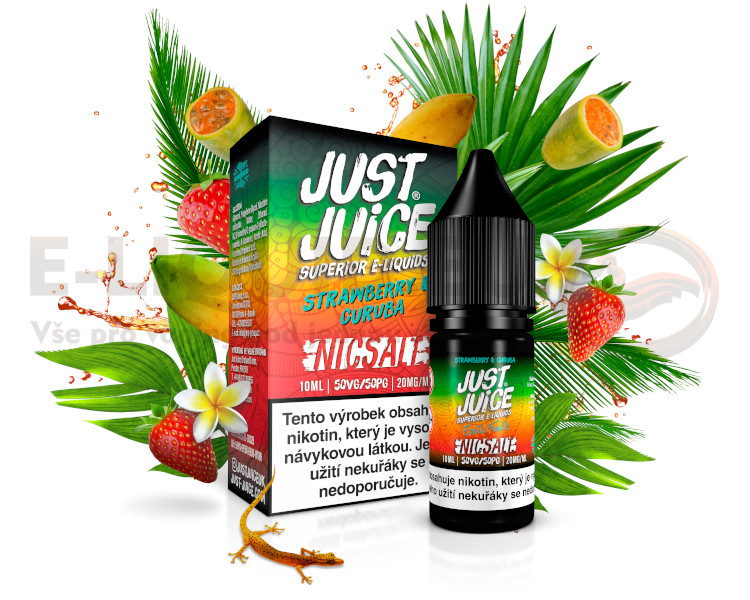 Just Juice Salt 10ml -Strawberry & Curuba (Jahoda & curuba) - 20mg