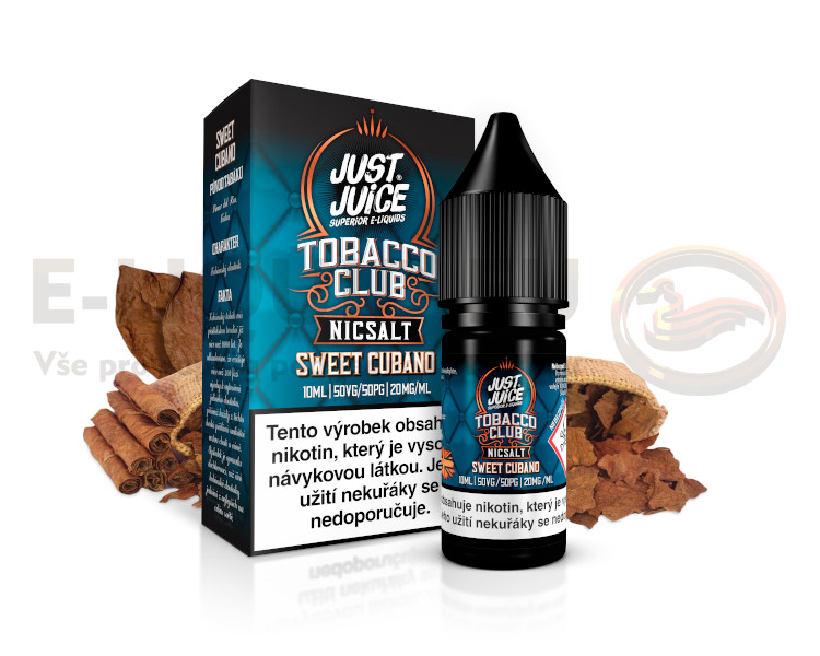 Just Juice Salt 10ml -Tobacco Sweet Cubano (Kubánský doutníkový tabák) - 20mg