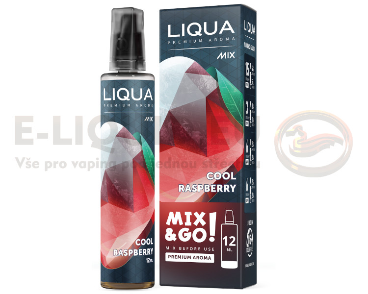 Liqua - Příchuť Mix & Go 12ml - Cool Raspberry (Ledová malin