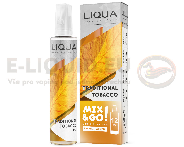 Liqua - Příchuť Mix & Go 12ml - Traditional Tobacco (Dřevitý