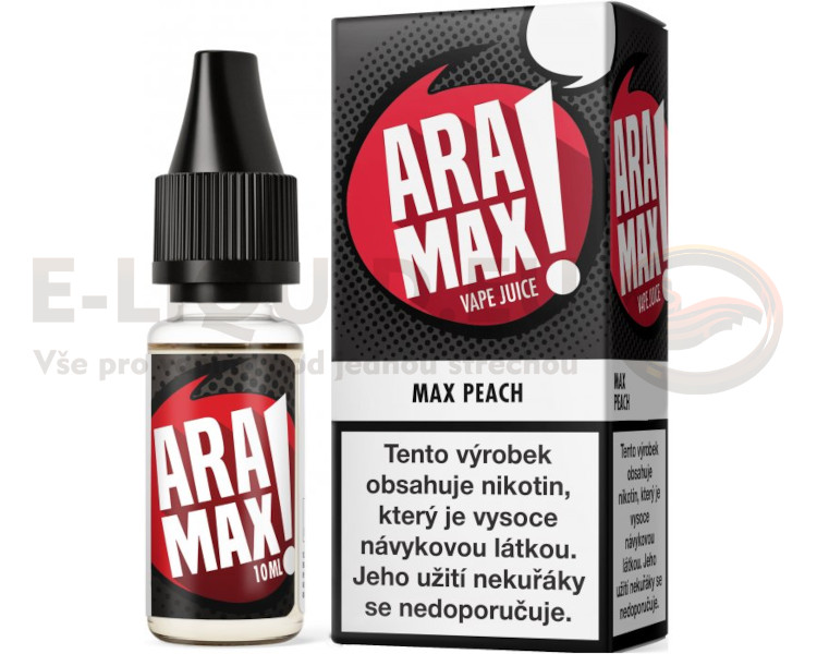 ARAMAX liquid Max Peach 10ml nikotin 0mg/ml