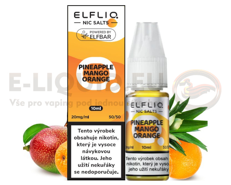 ELFLIQ 10ml - Nic SALT Pineapple Mang Orange 20mg