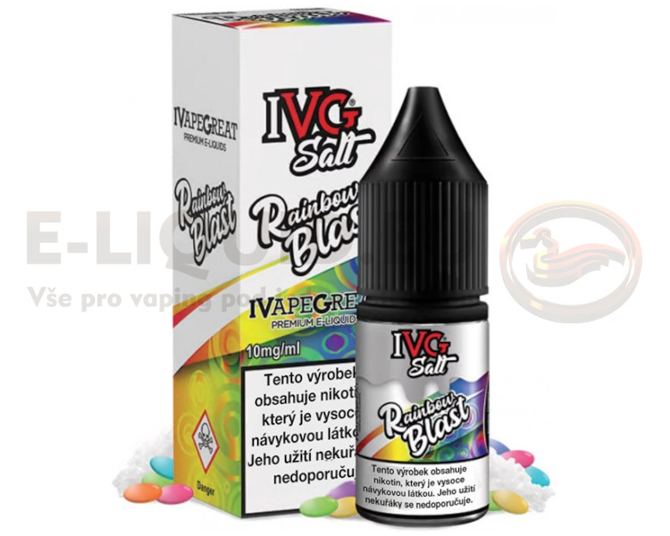 IVG Salt 10ml - Rainbow Blast (Větrové bonbony)