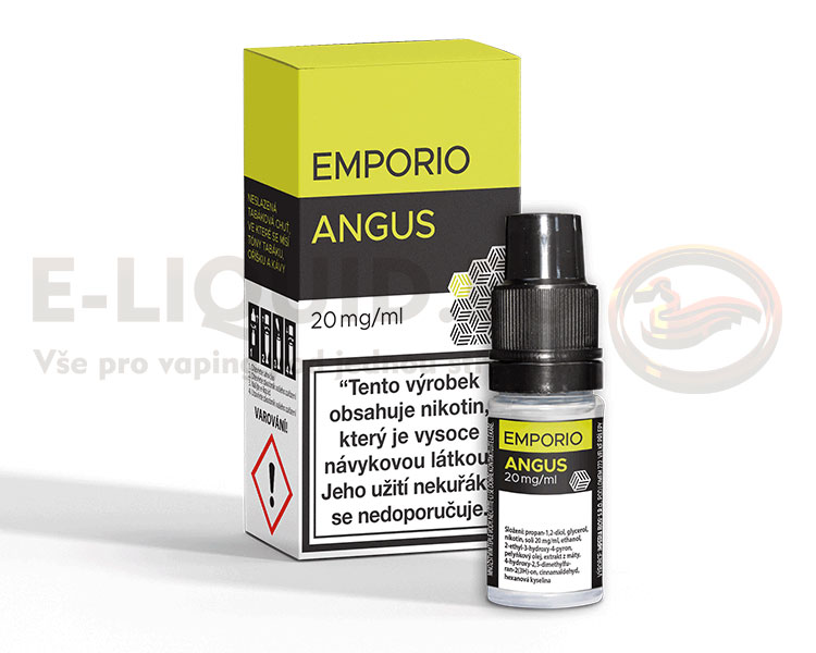 EMPORIO Salt 10ml - ANGUS (Tabák s oříškem a kávou) síla nikotin