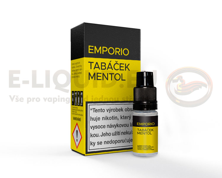 EMPORIO - Tabáček-Mentol 10ml Obsah nikotinu 9mg/ml